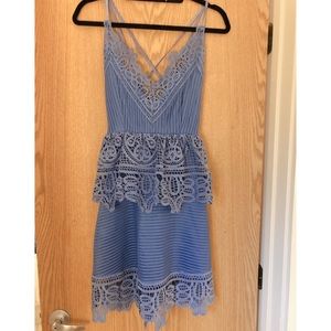 Goodnight Macaroon Blue Lace Dress